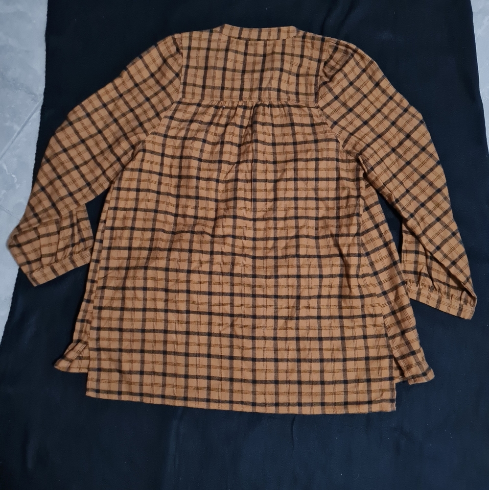 ISABEL MATERNITY BROWN/BLACK PLAID FLANNEL SHIRT SIZE LARGE - Picture 9 of 9